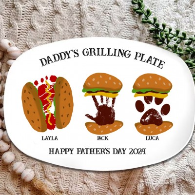 Personalized Daddy's Grilling Platter For Father's Day Gift Ideas